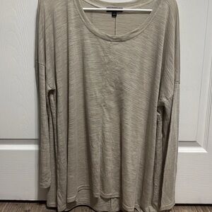 Women's Beige Long Sleeve Top